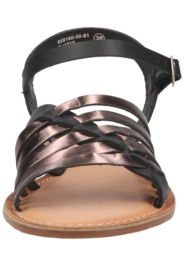 Kickers Sandalen Leder Schwarz/Silber