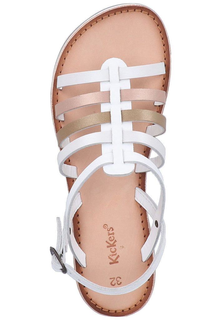 Kickers Sandalen Leder Silber