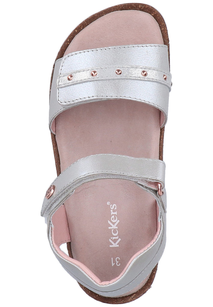 Kickers Sandalen Leder Silber