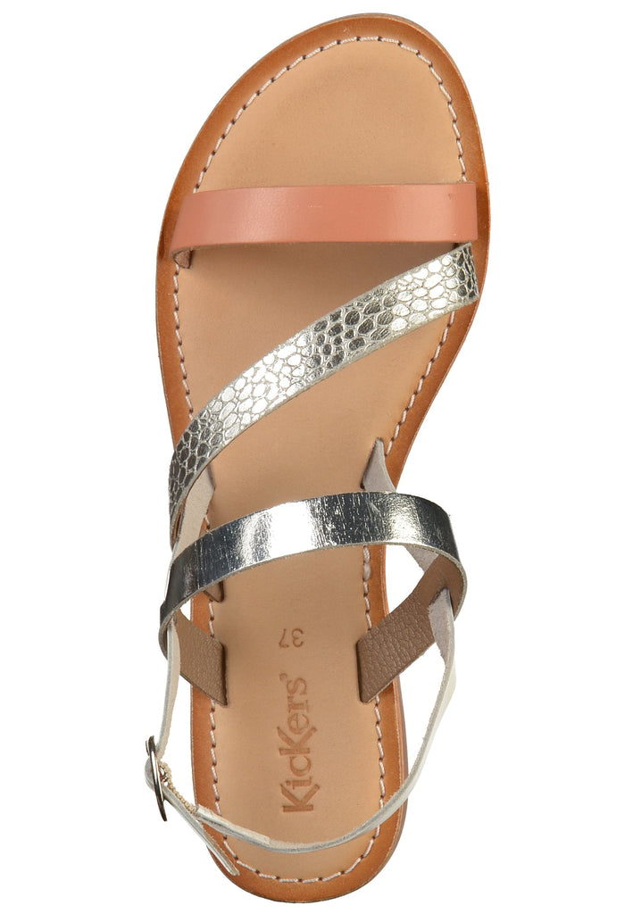 Kickers Sandalen Leder Silber