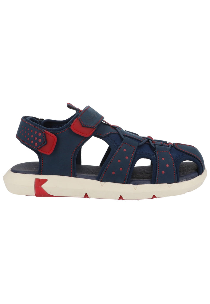 Kickers Sandalen Leder/Textil Blau/Rot