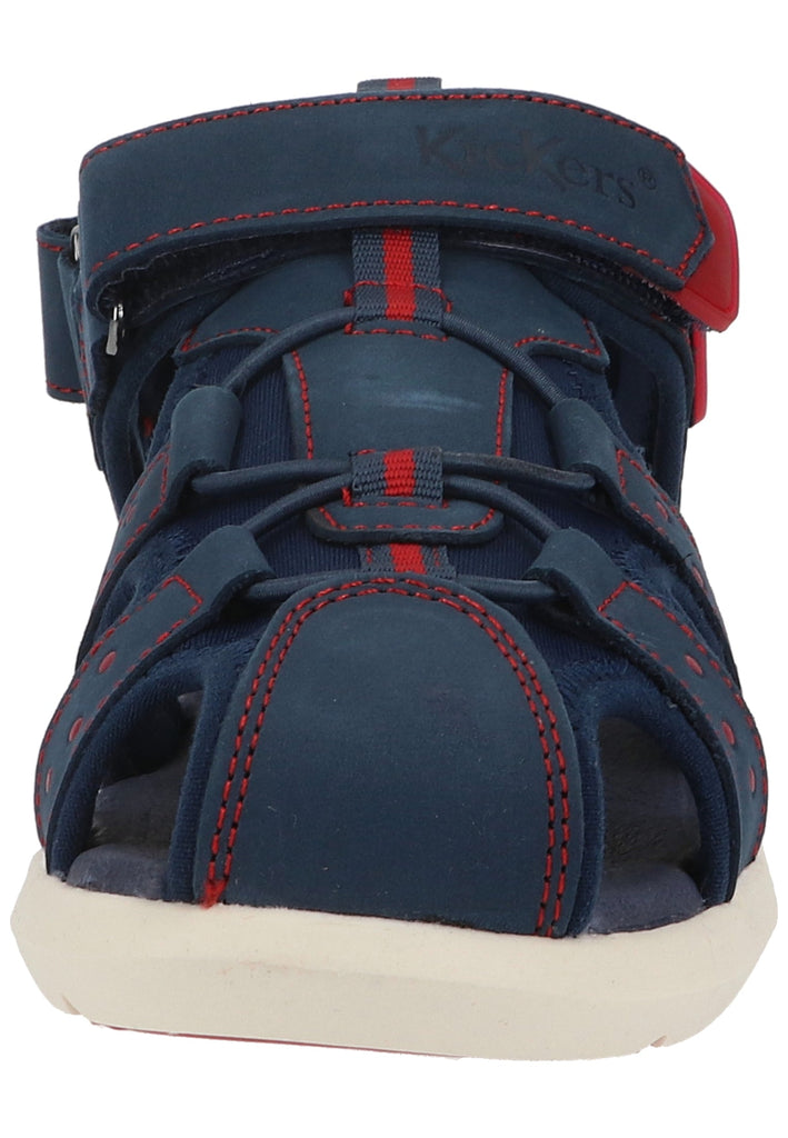 Kickers Sandalen Leder/Textil Blau/Rot
