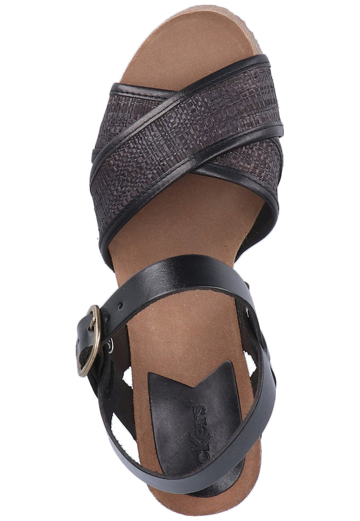 Kickers Sandalen Leder/Textil Schwarz