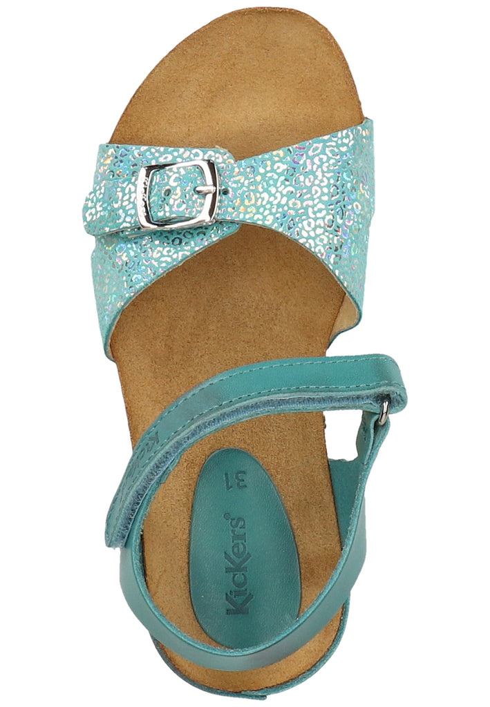 Kickers Sandalen Leder Türkis