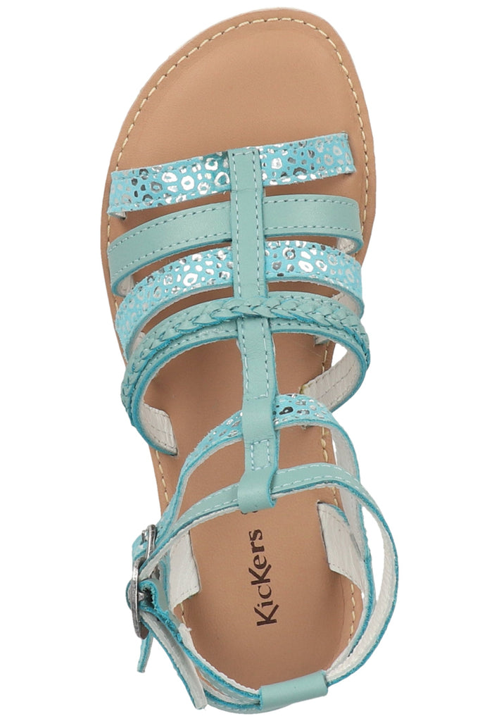 Kickers Sandalen Leder Türkis