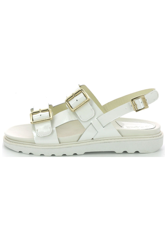 Kickers Sandalen Leder Weiß Lack