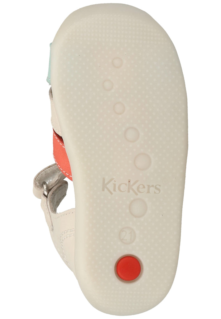 Kickers Sandalen Leder Weiß/Rot
