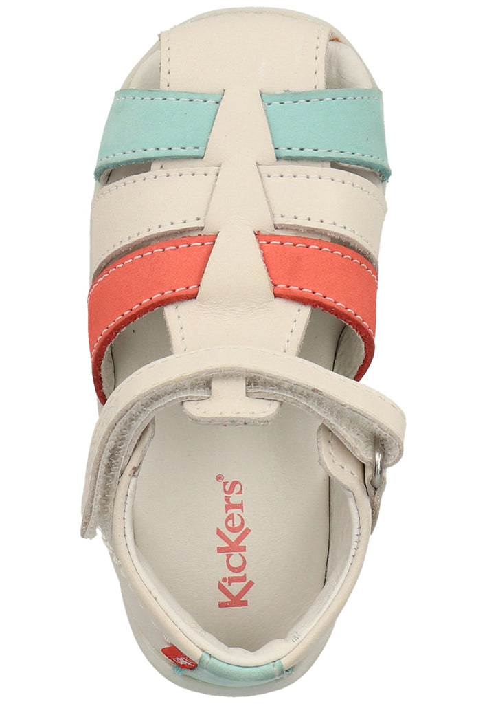 Kickers Sandalen Leder Weiß/Rot