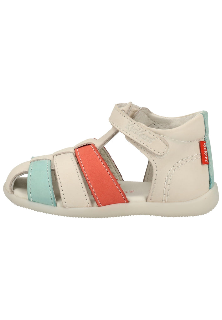 Kickers Sandalen Leder Weiß/Rot