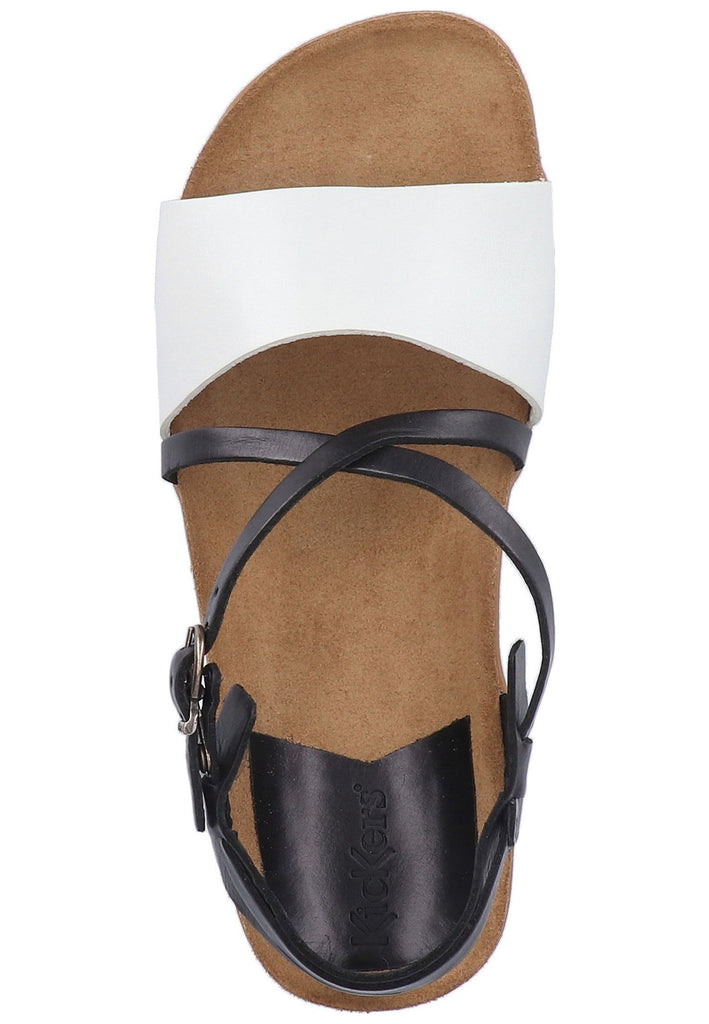 Kickers Sandalen Leder Weiß/Schwarz