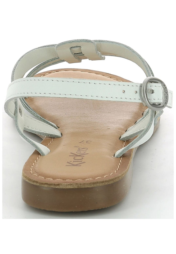 Kickers Sandalen Leder Weiß/Silber
