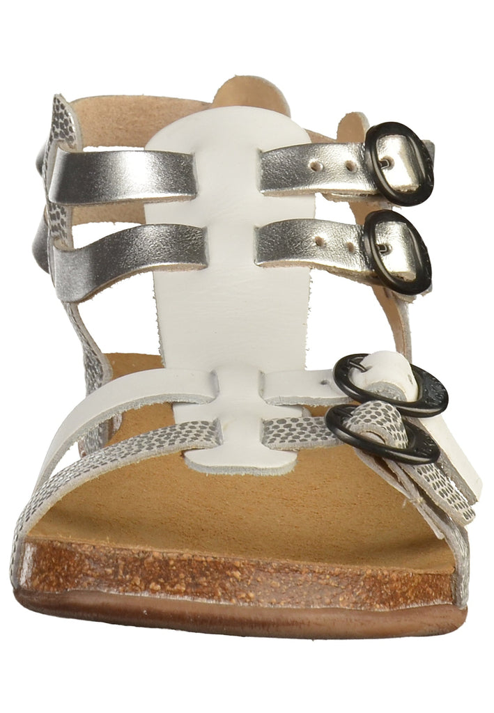 Kickers Sandalen Leder Weiß/Silber