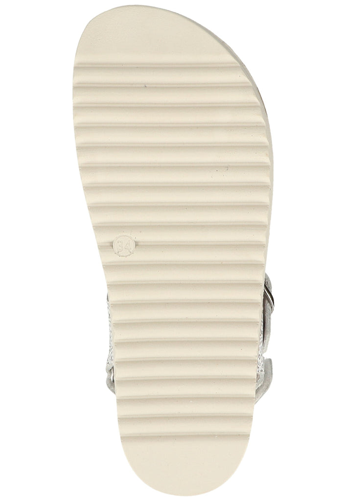 Kickers Sandalen Leder Weiß/Silber