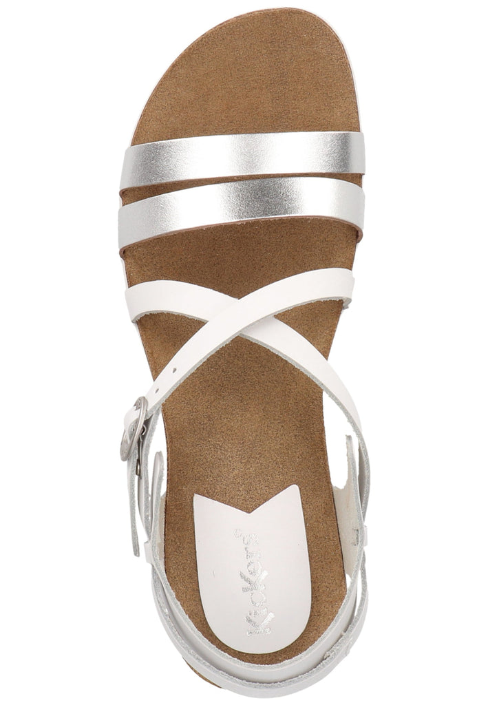 Kickers Sandalen Leder Weiß/Silber