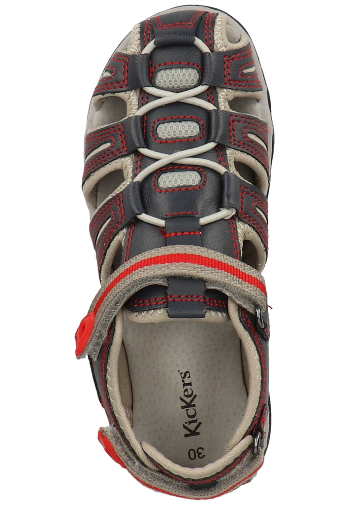 Kickers Sandalen Lederimitat Blau/Rot