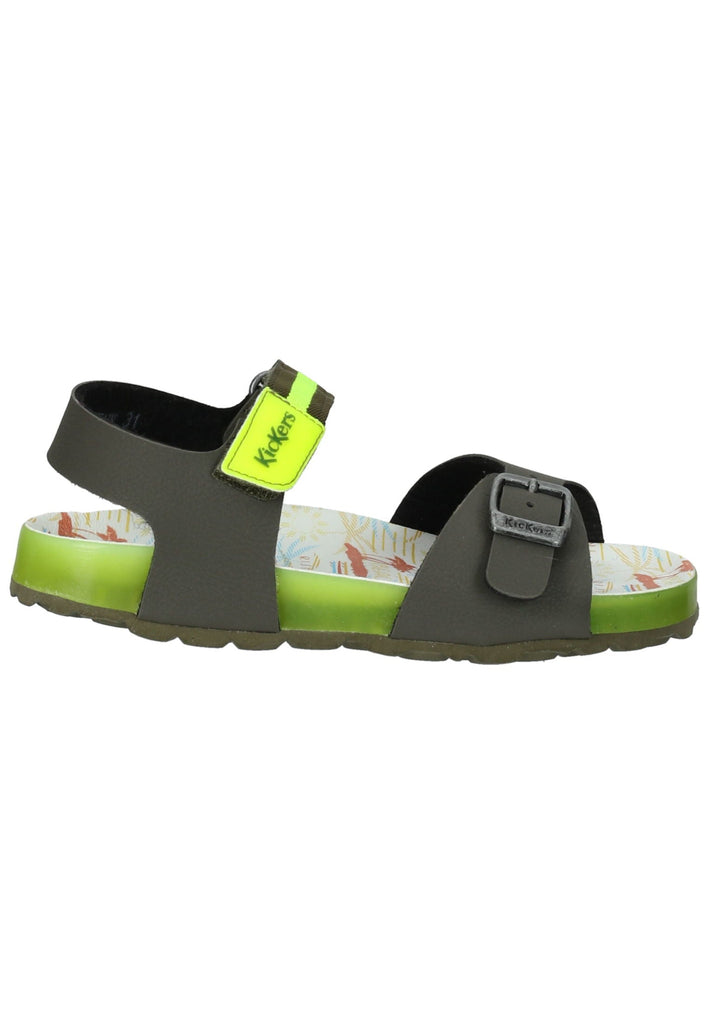 Kickers Sandalen Lederimitat Grün