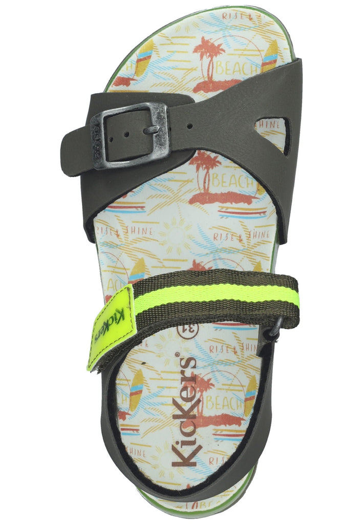 Kickers Sandalen Lederimitat Grün