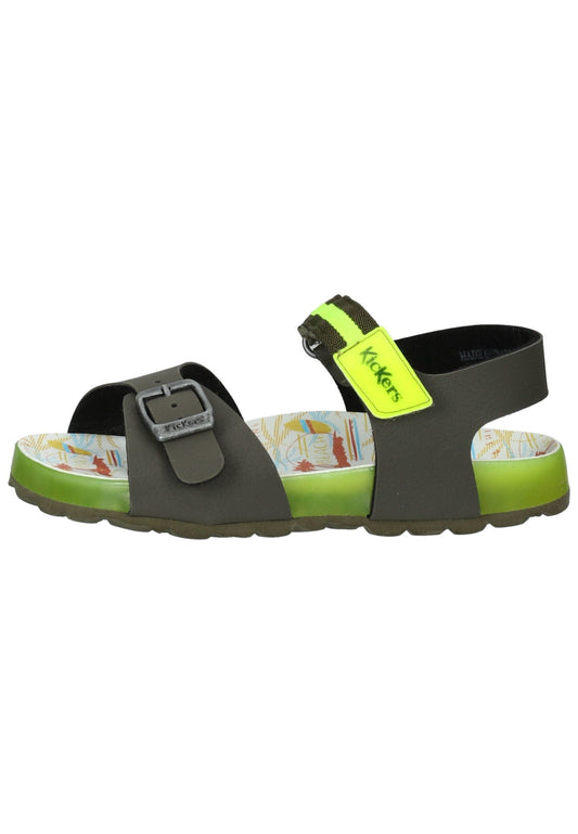 Kickers Sandalen Lederimitat Grün