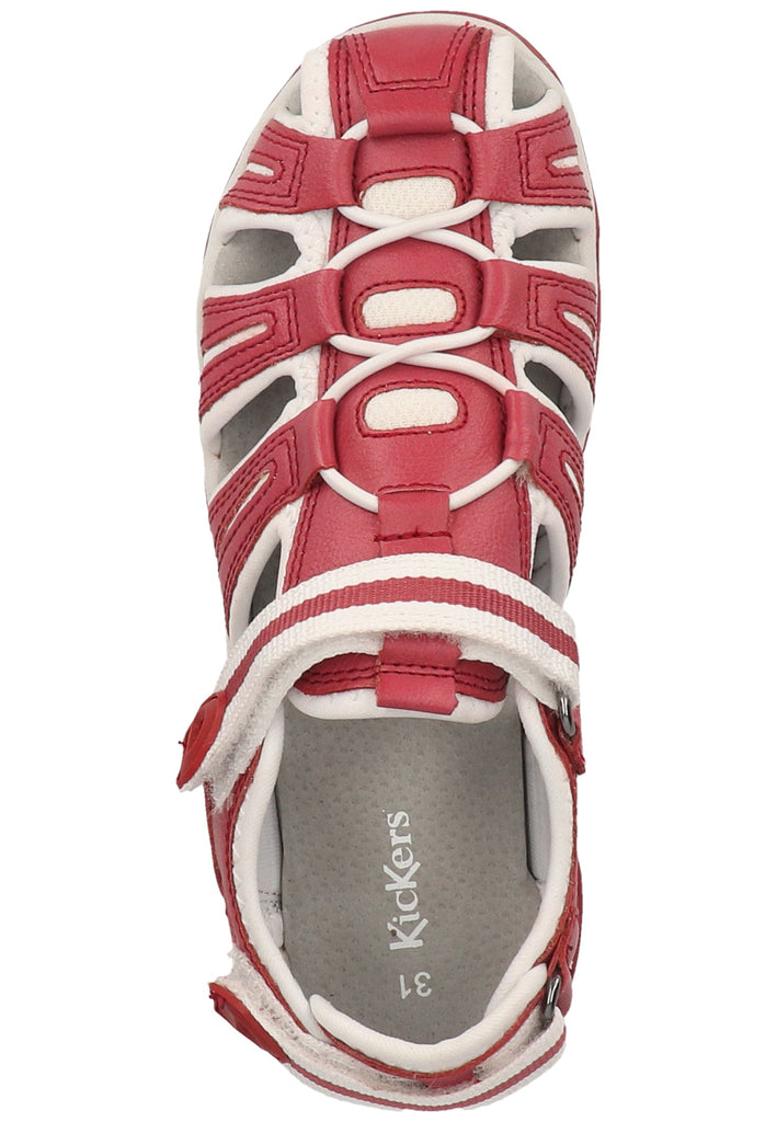 Kickers Sandalen Lederimitat Rot/Weiß