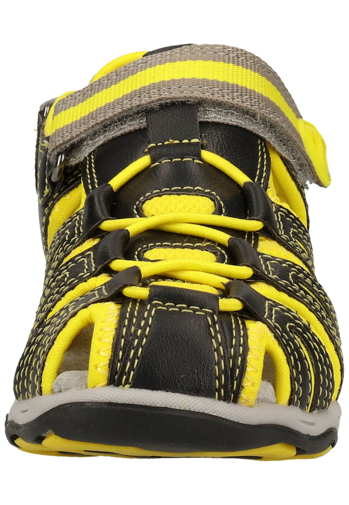 Kickers Sandalen Lederimitat Schwarz/Gelb