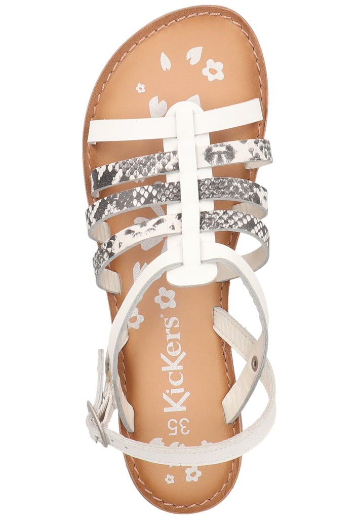 Kickers Sandalen Nappaleder Weiß/Schwarz