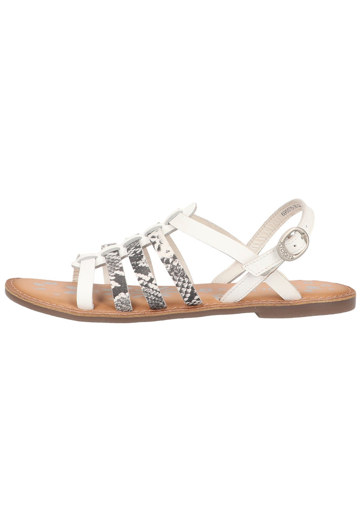Kickers Sandalen Nappaleder Weiß/Schwarz