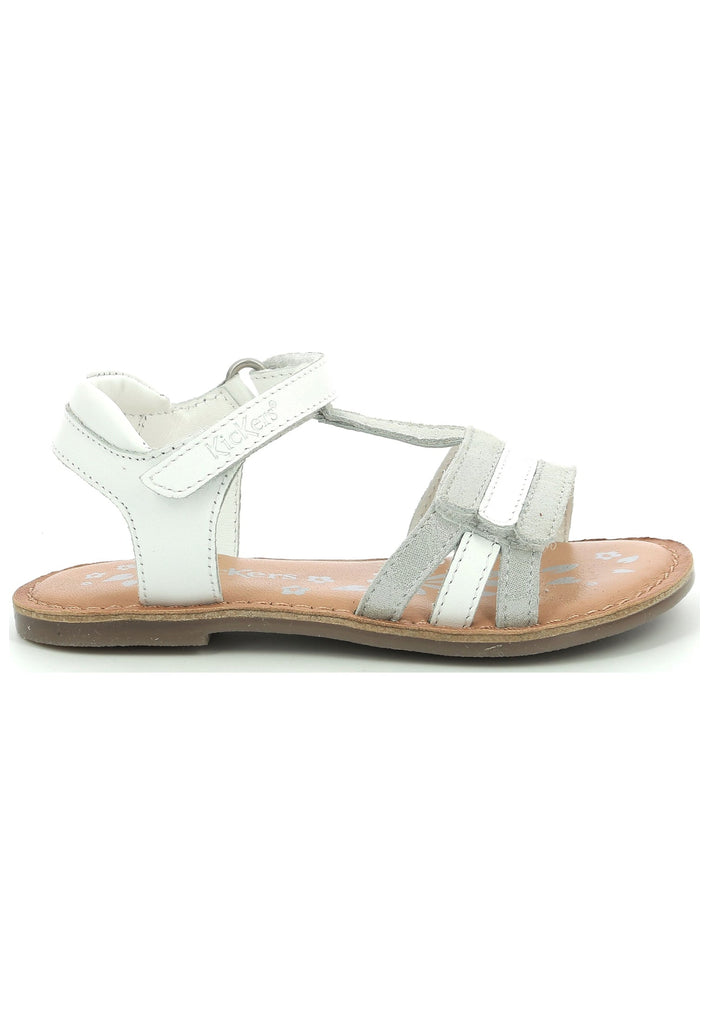 Kickers Sandalen Nappaleder Weiß/Silber