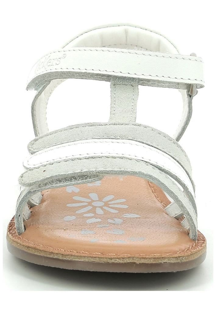Kickers Sandalen Nappaleder Weiß/Silber