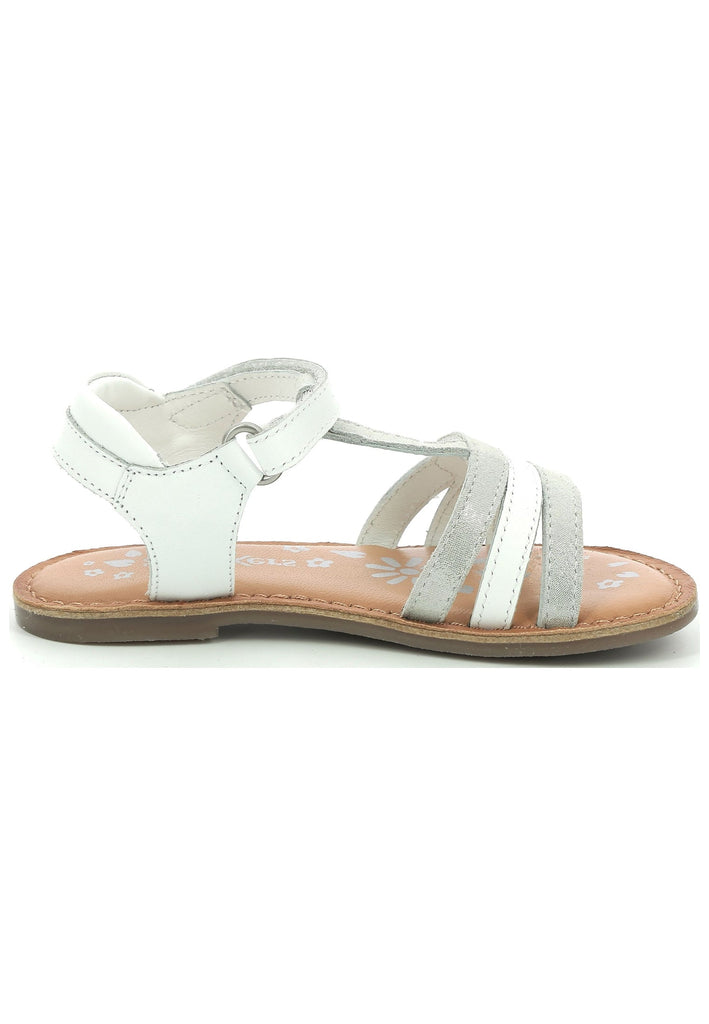 Kickers Sandalen Nappaleder Weiß/Silber
