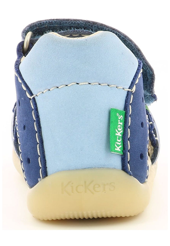 Kickers Sandalen Nubukleder Blau/Grün