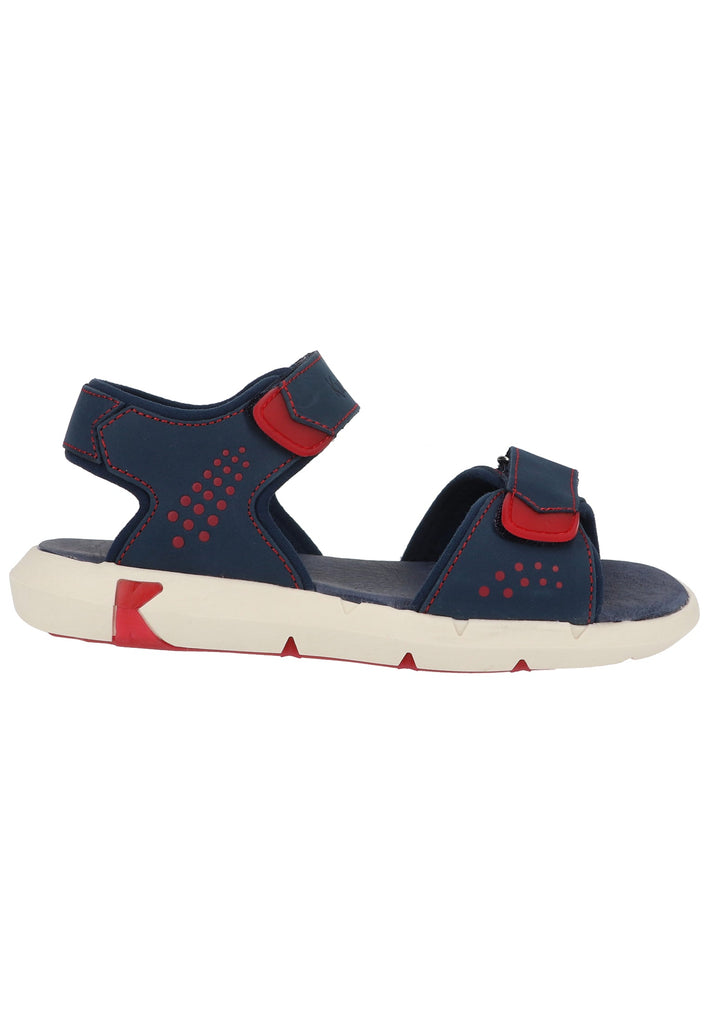 Kickers Sandalen Nubukleder Blau/Rot