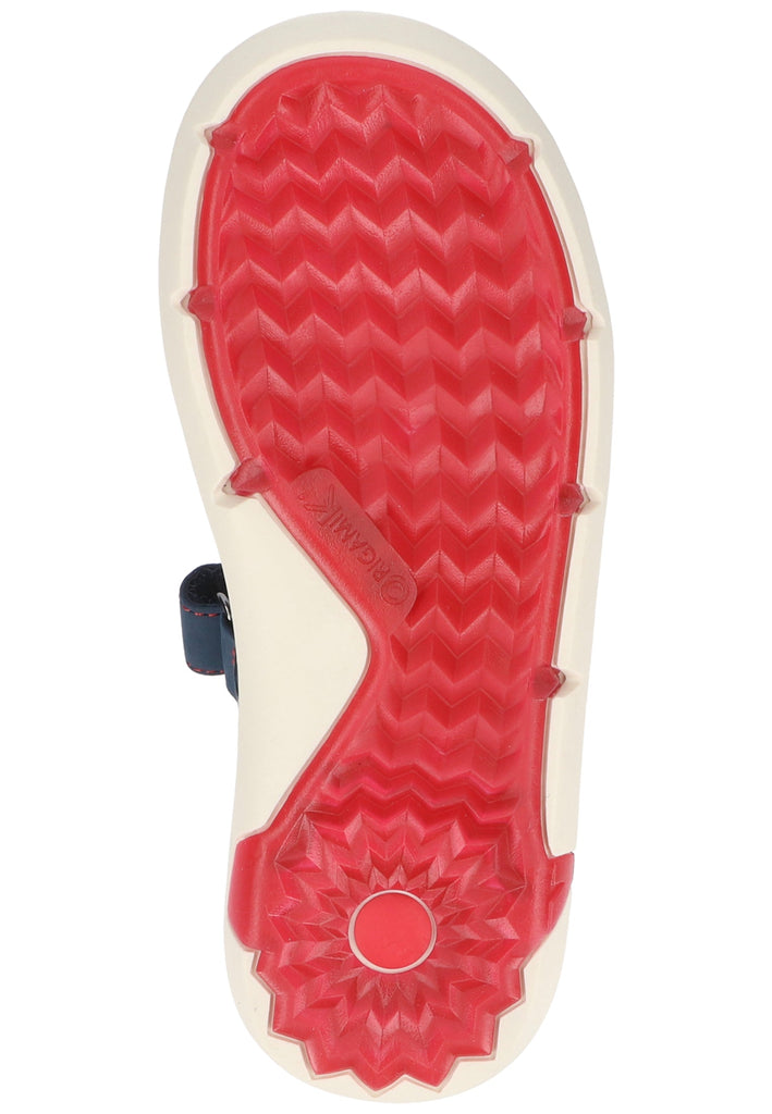 Kickers Sandalen Nubukleder Blau/Rot