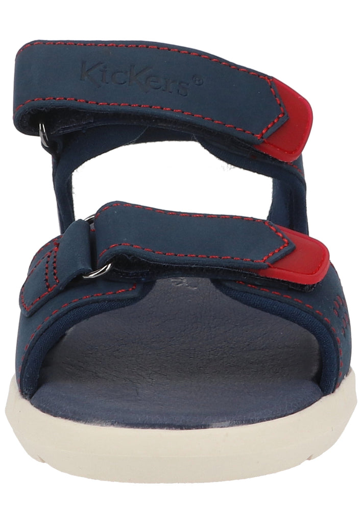 Kickers Sandalen Nubukleder Blau/Rot