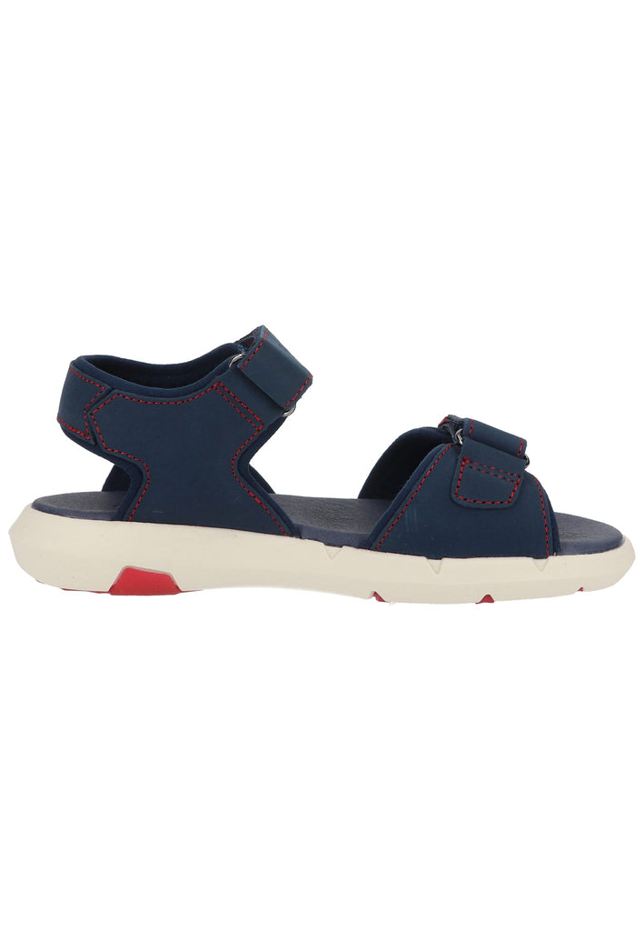 Kickers Sandalen Nubukleder Blau/Rot