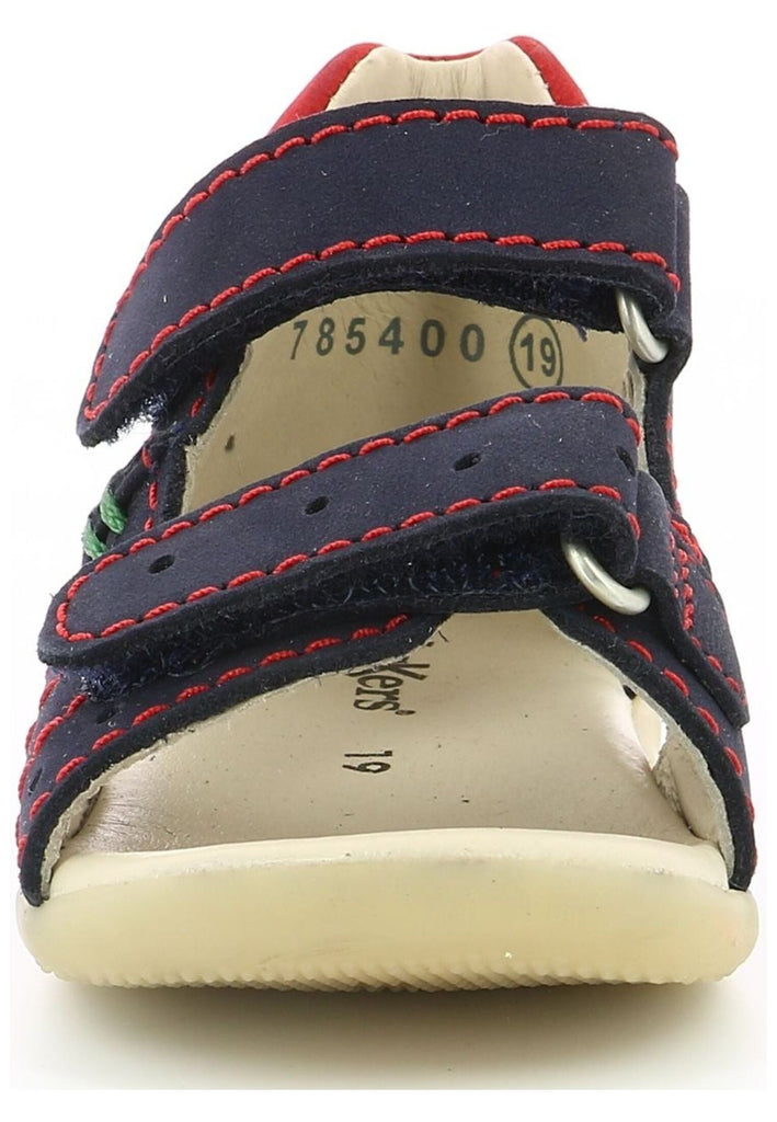 Kickers Sandalen Nubukleder Navy/Rot