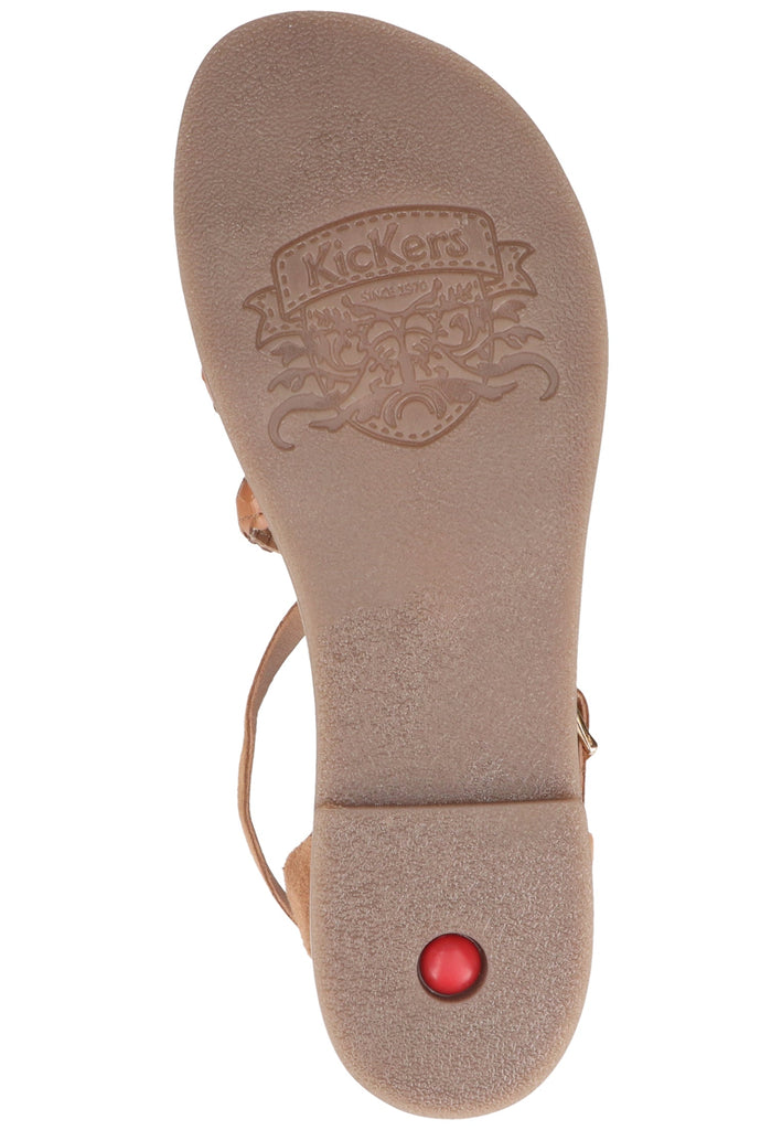 Kickers Sandalen Veloursleder Camel