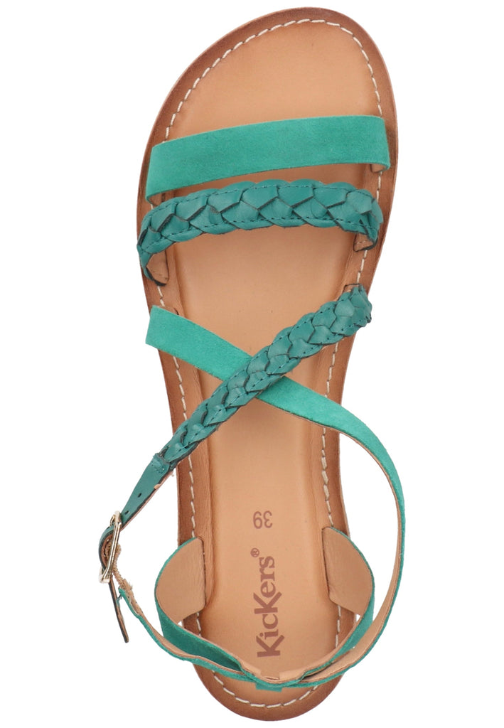Kickers Sandalen Veloursleder Grün