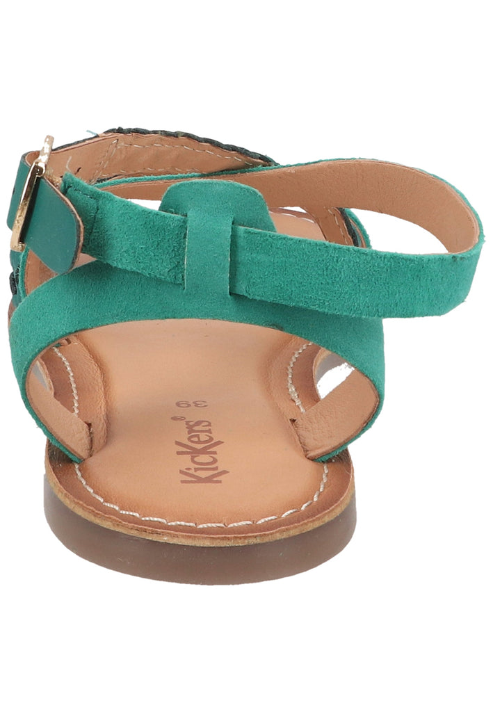 Kickers Sandalen Veloursleder Grün