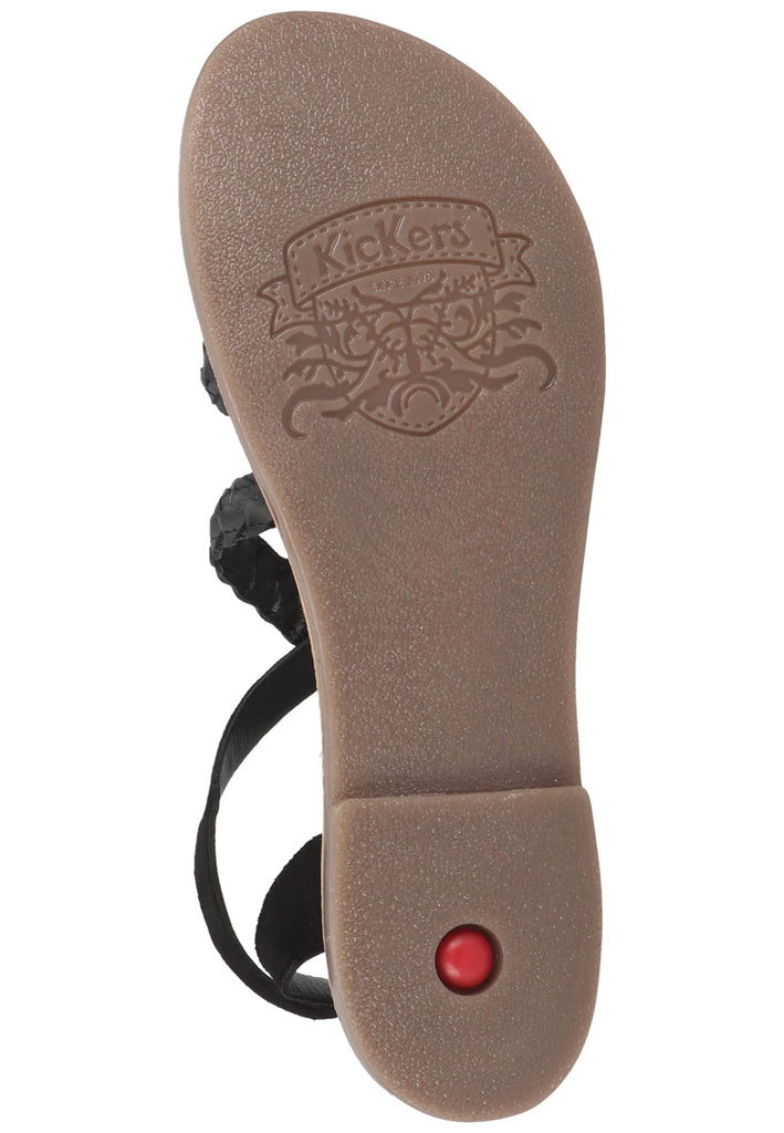 Kickers Sandalen Veloursleder Schwarz