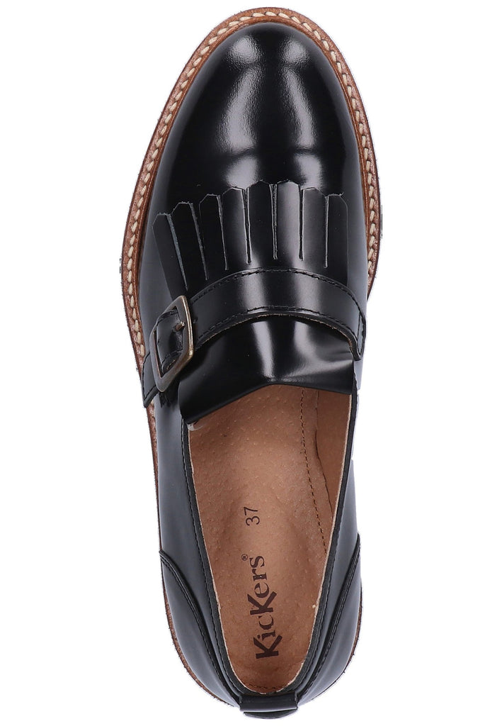 Kickers Slipper Leder Schwarz