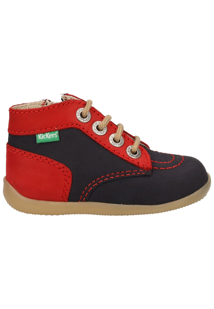 Kickers Sneaker Leder Rot/Blau