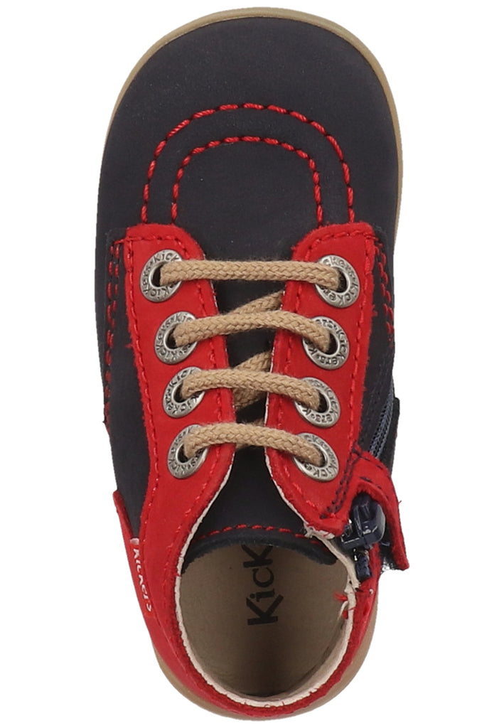 Kickers Sneaker Leder Rot/Blau