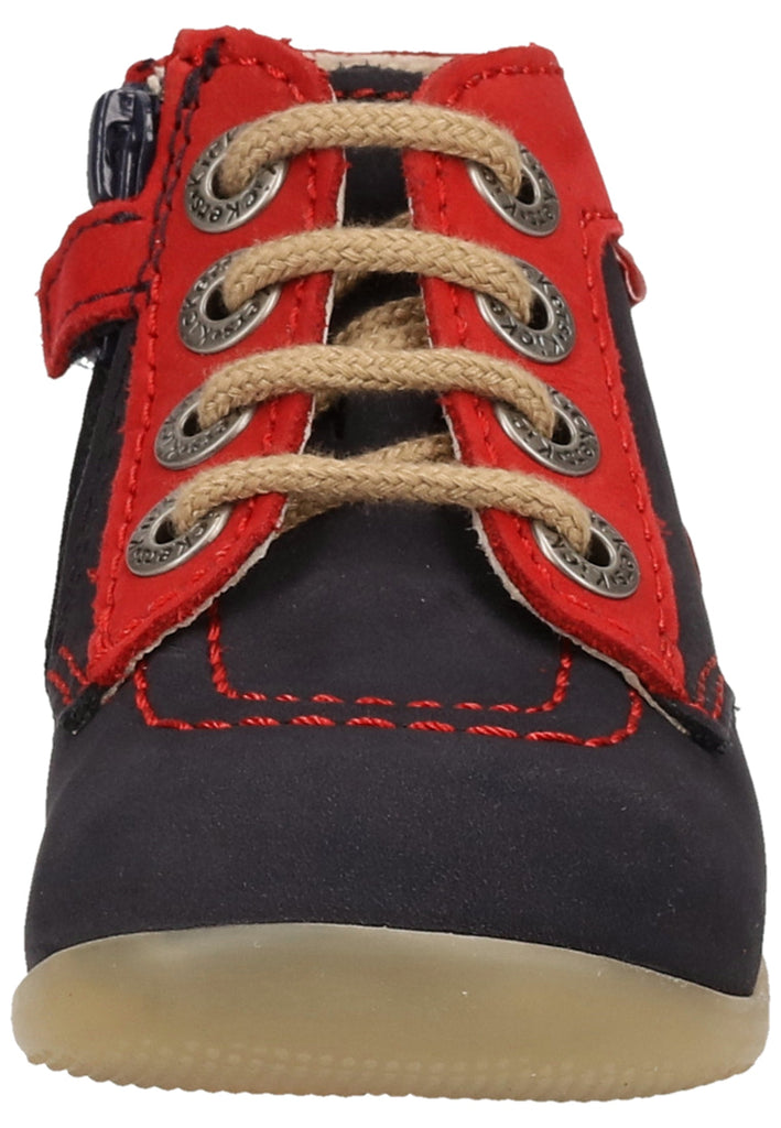 Kickers Sneaker Leder Rot/Blau