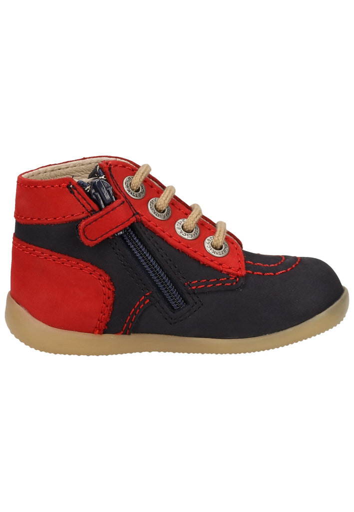 Kickers Sneaker Leder Rot/Blau