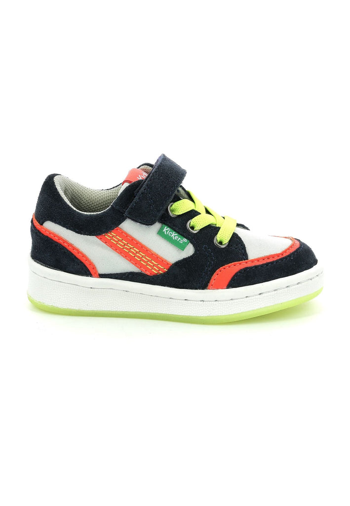 Kickers Sneaker Veloursleder/Textil Navy/Orange