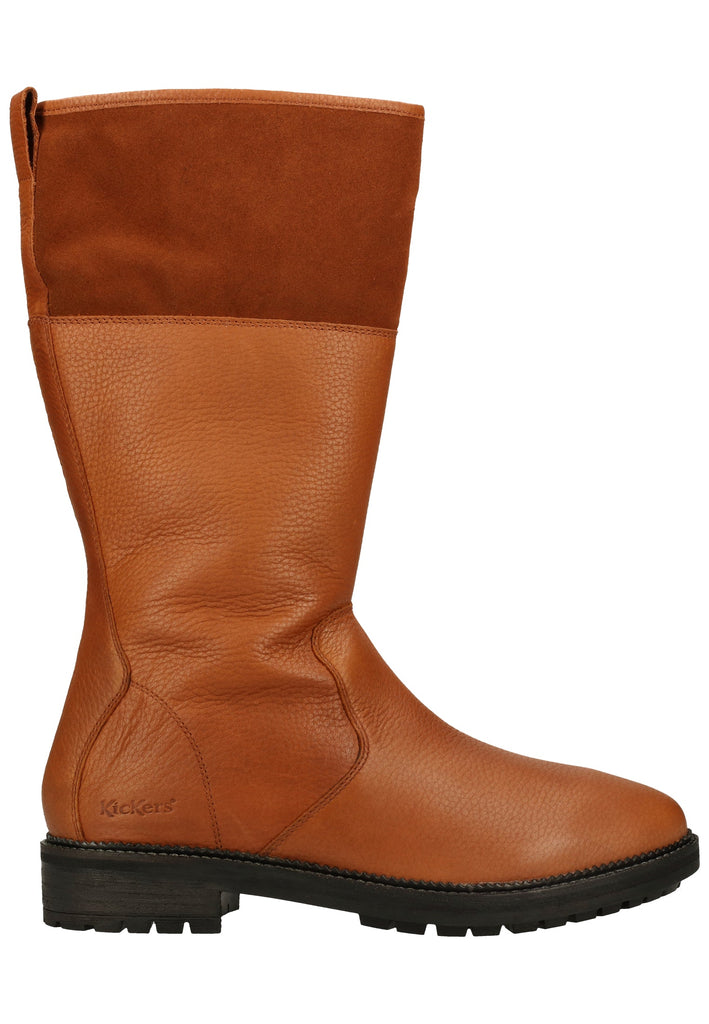 Kickers Stiefel Leder Camel Warmfutter