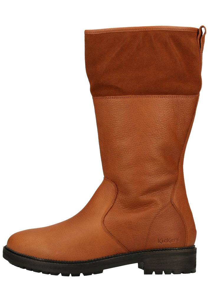 Kickers Stiefel Leder Camel Warmfutter
