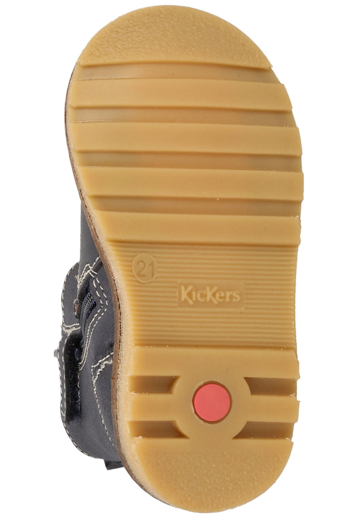Kickers Stiefel Leder Dunkelblau Warmfutter