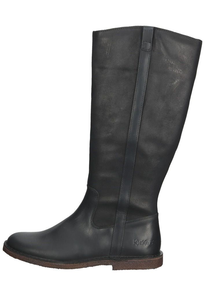 Kickers Stiefel Leder Schwarz Kombi