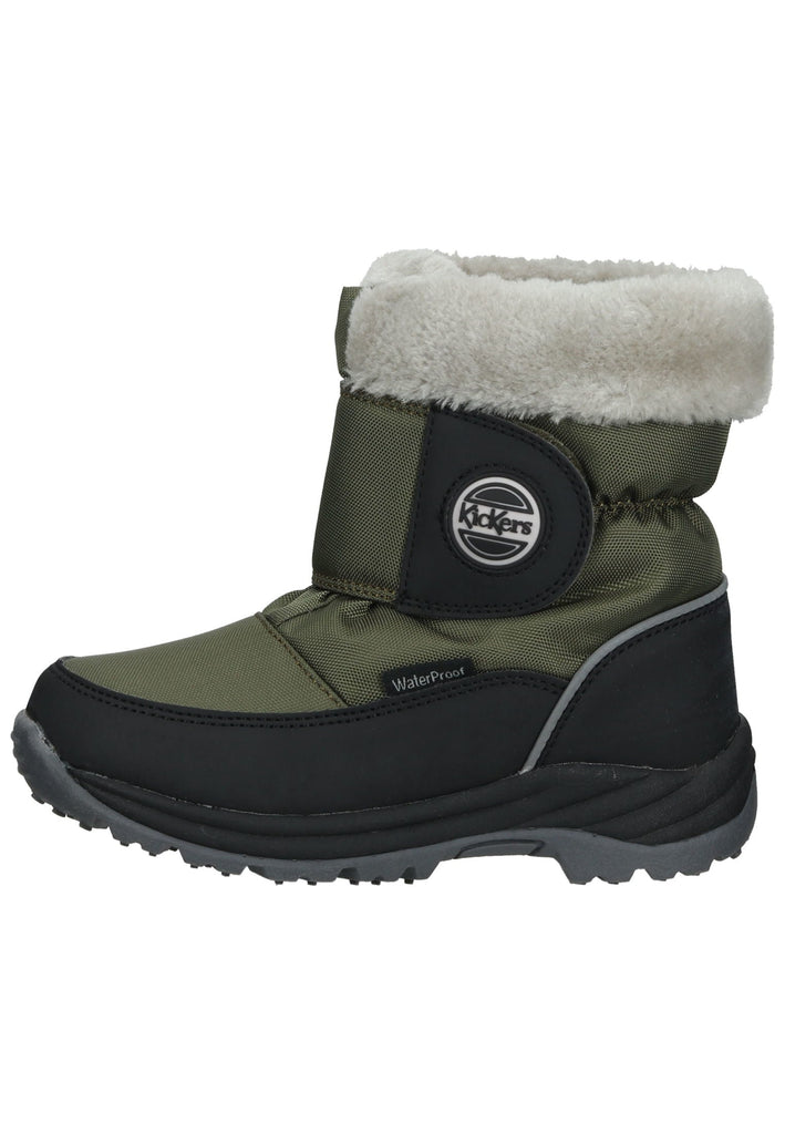 Kickers Stiefel Lederimitat/Textil Grün Warmfutter